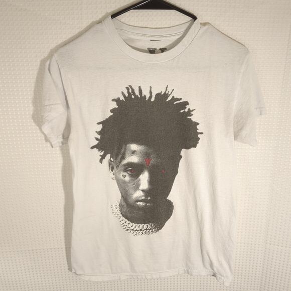 NBA YoungBoy Other - NBA YoungBoy White Graphic T Shirt Small Rap Tee Vlone Style Hip Hop Streetwear
